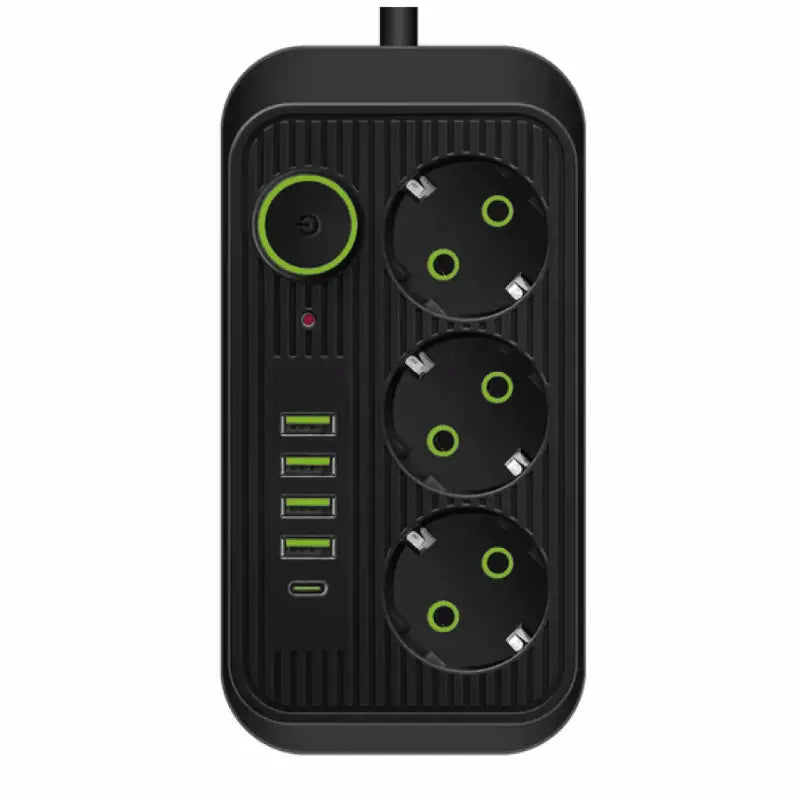 Πολύμπριζο Ασφαλείας Τριών Θέσεων με θύρες USB