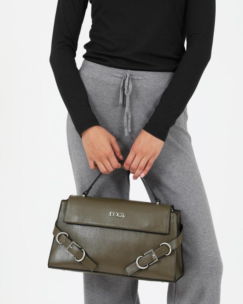 Γυναικεία τσάντα χειρός χακί