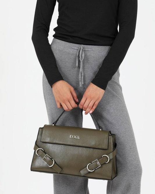 Γυναικεία τσάντα χειρός χακί