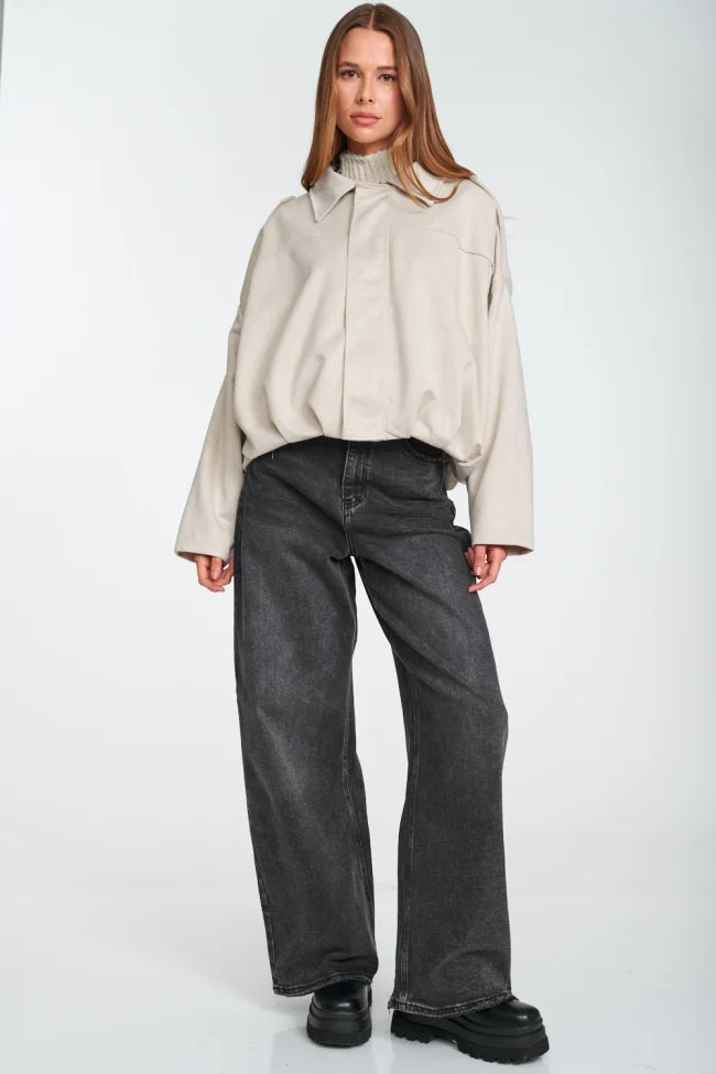 Bomber Jacket Suede ΜΠΕΖ