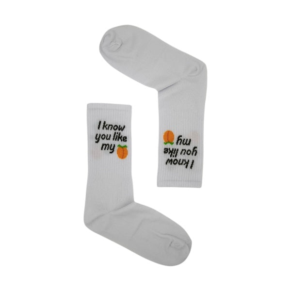 Κάλτσα ψηλή UNISEX – I KNOW YOU LIKE MY A@@