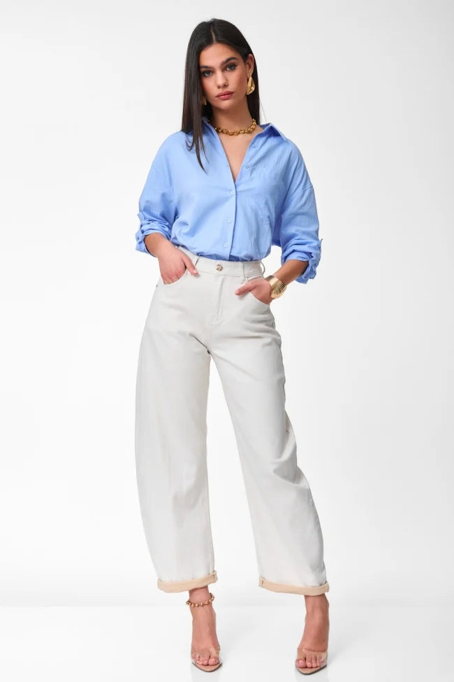 Παντελόνι Jean Balloon Fit ΜΠΕΖ