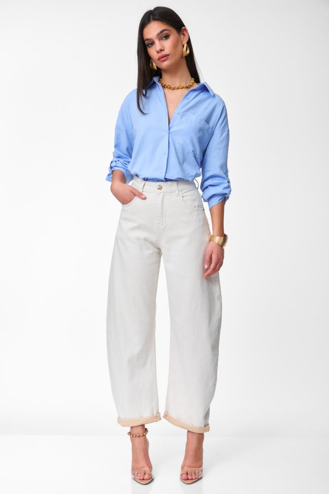 Παντελόνι Jean Balloon Fit ΜΠΕΖ