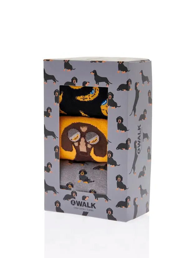 Βαμβακερές κάλτσες με σχέδιο Go bananas 3-pack